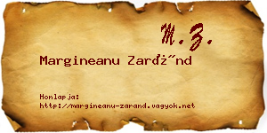 Margineanu Zaránd névjegykártya